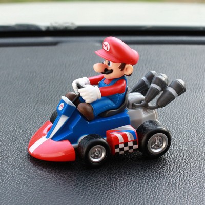 SuperMario超级玛丽马里奥公仔人偶回力车卡丁车手办玩具模型摆件