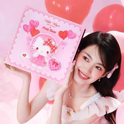 pinkbear皮可熊kitty合作联名滋润口红礼盒唇釉彩妆化妆品套组女